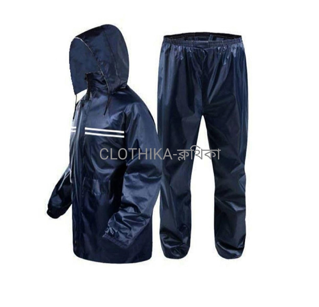 Picture of PVC Nylon Raincoat for Men Stylish,Trendy Fashionable Blue/Black