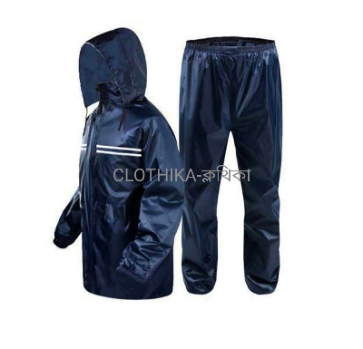 Picture of PVC Nylon Raincoat for Men Stylish,Trendy Fashionable Blue/Black
