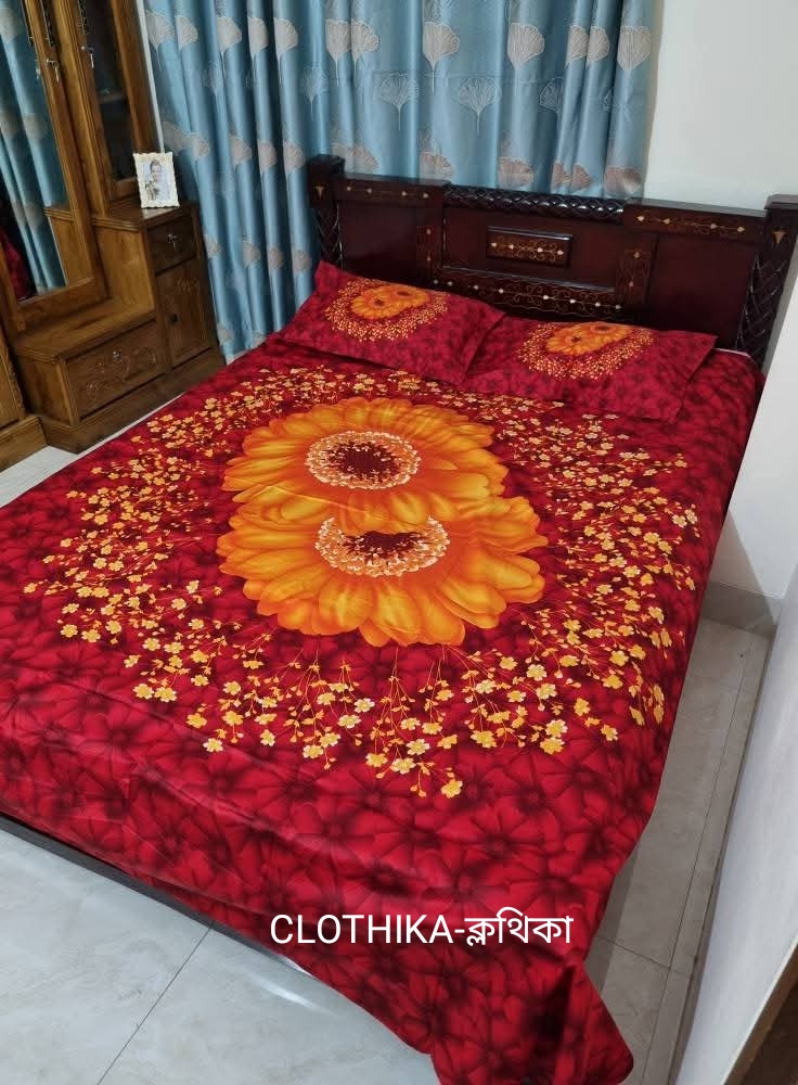 Picture of Pakiza Luxury panel bedsheet king size(8feet/7.5 feet) with 2 pillows cover for home decorations