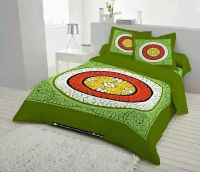 Picture of Luxury Panel Bedsheet king size (8feet/7.5feet) with 2 pillows cover & 1 side pillow cover for Home decorations