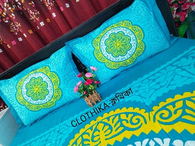 Picture of Premium Quality Panel Bedsheet king size(8feet/7.5feet) with 2 pillows cover for home decorations