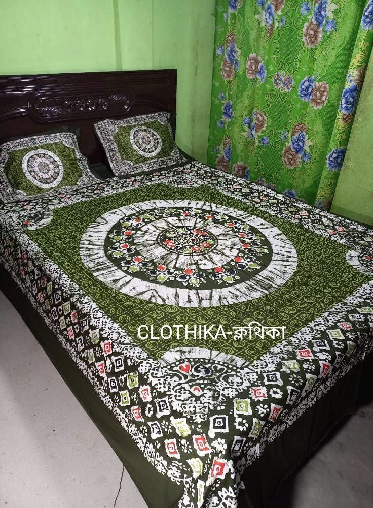 Picture of New Design Luxury Panel Bedsheet king size(8feet/7.5feet) with 2 pillows cover & 1 side pillow cover for home decorations