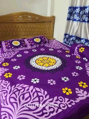 Picture of Premium Quality Panel Bedsheet king size(8feet×7.5feet) with 2 pillows cover & 1side pillow cover for home decorations