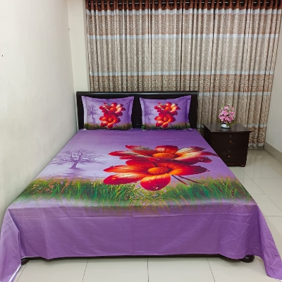 Picture of Pakiza Home Tex Luxury Panel Bedsheet king size(8feet/7.5feet)with 2 pillows cover & 1 side pillow cover for home decorations