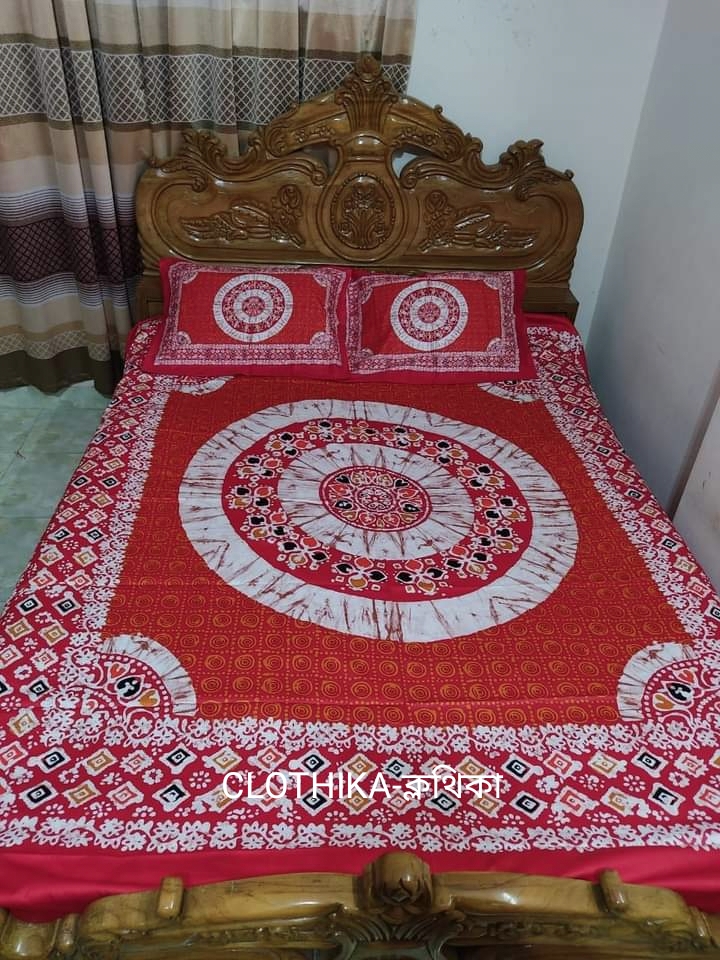 Picture of Premium Quality Panel Bedsheet king size(8feet×7.5feet) with 2 pillows cover & 1side pillow cover for home decorations