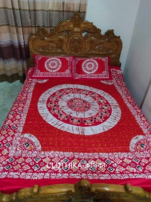 Picture of Premium Quality Panel Bedsheet king size(8feet×7.5feet) with 2 pillows cover & 1side pillow cover for home decorations