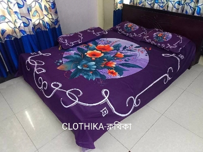 Picture of New Design Luxury Panel Bedsheet king size(8feet×7.5feet) with 2 pillows cover & 1side pillow cover for home decorations