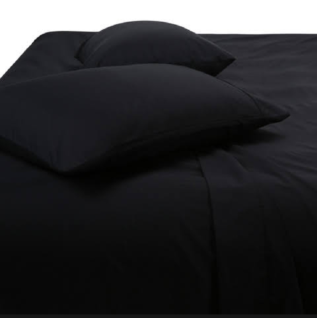 Picture of Solid Colour Twill Cotton Fabrics Bedsheet king size(8feet×7.5feet) with 2 pillows cover for home decorations
