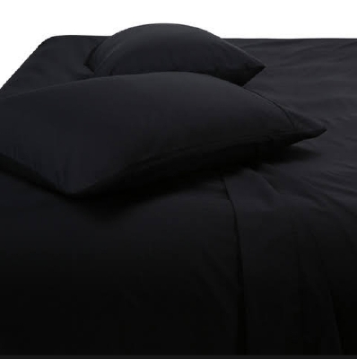 Picture of Solid Colour Twill Cotton Fabrics Bedsheet king size(8feet×7.5feet) with 2 pillows cover for home decorations