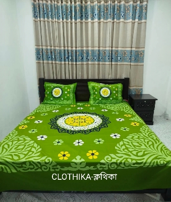 Picture of Premium quality Panel Bedsheet king size(8feet×7.5feet) with 2 pillows cover & 1 side pillow cover for home decorations