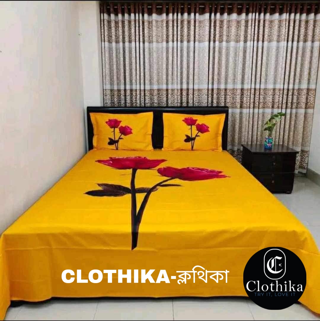 Picture of Luxury Panel bedsheet king size(8feet×7.5feet) with pillows cover for home decorations