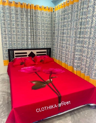 Picture of Luxury Panel bedsheet king size(8feet×7.5feet) with pillows cover for home decorations