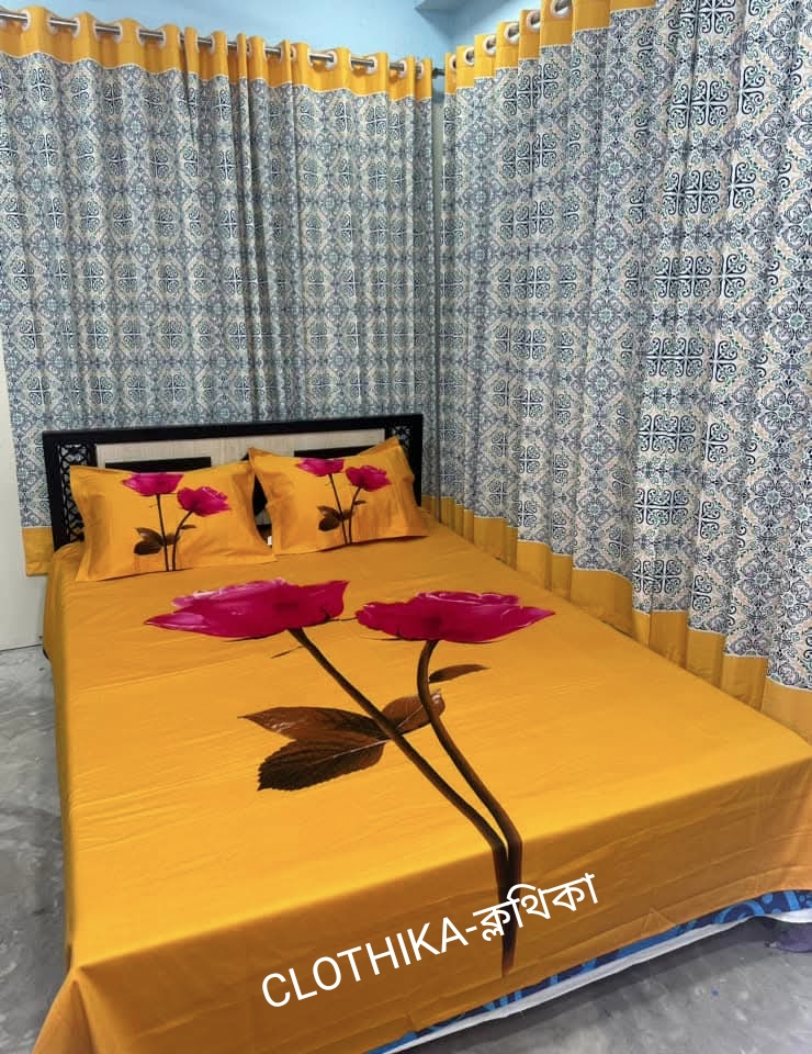 Picture of Luxury Panel bedsheet king size(8feet×7.5feet) with pillows cover for home decorations