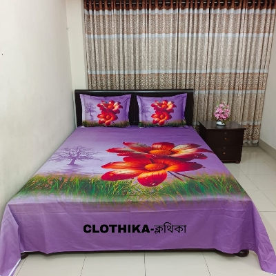 Picture of Pakiza Home Tex Luxury Panel Bedsheet king size(8feet×7.5feet) with 2 pillows cover for home decorations