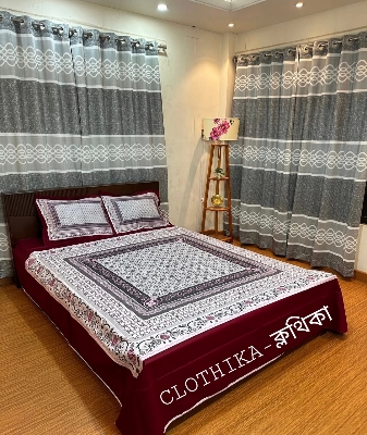 Picture of Premium Quality Luxury Panel Bedsheet king size(8feet×7.5feet) with 2 pillows cover for home decorations