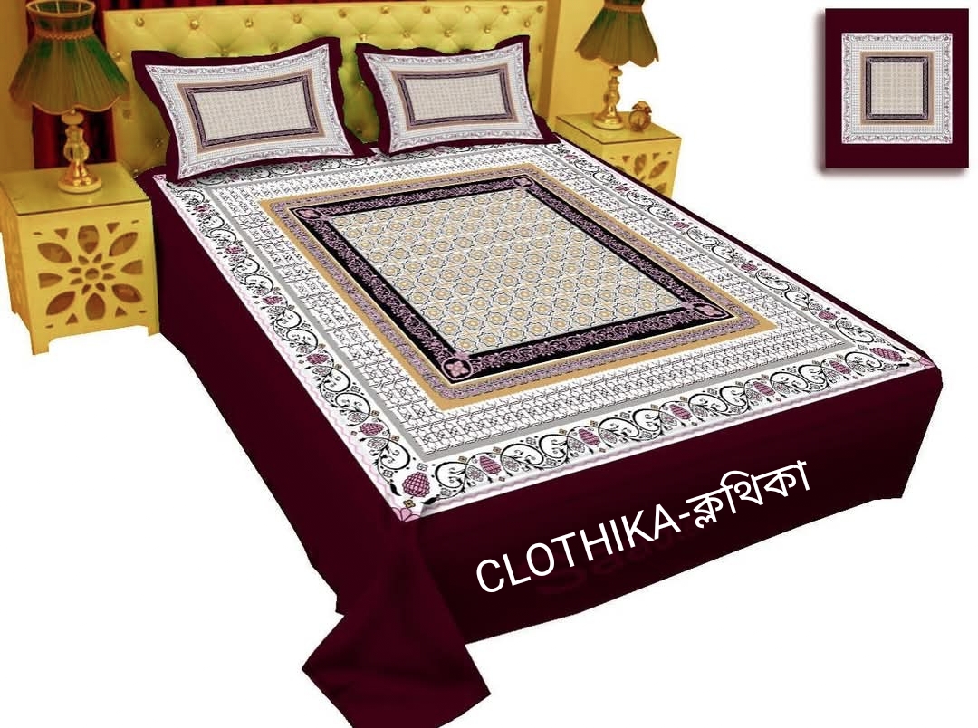 Picture of Premium Quality Luxury Panel Bedsheet king size(8feet×7.5feet) with 2 pillows cover for home decorations