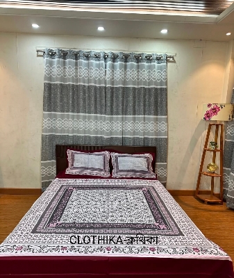 Picture of Premium Quality Luxury Panel Bedsheet king size(8feet×7.5feet) with 2 pillows cover for home decorations