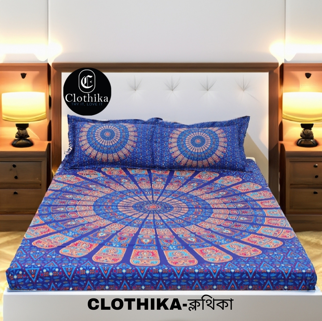 Picture of Premium Quality Panel Bedsheet king size(8feet×7.5feet) with 2 pillows cover for home decorations