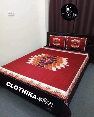 Picture of New Design Luxury Panel Bedsheet king size(8feet×7.5feet) with 2 pillows cover & 1side pillow cover for home decorations