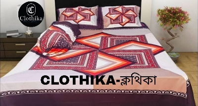 Picture of Premium Quality Panel Bedsheet King size(8feet×7.5feet) with 2 pillows cover & 1side pillow cover for home decorations