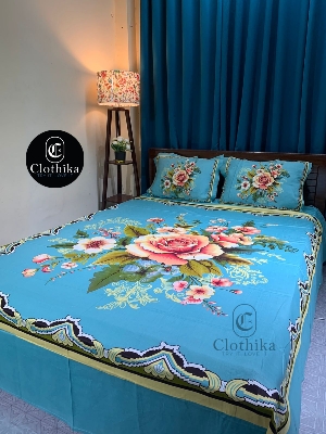 Picture of New Design Luxury Panel Bedsheet king size(8feet×7.5feet) with 2 standard size pillows cover for home decorations.