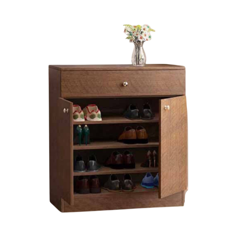 Picture of Modern Shoe Rack with Cover Shoe Shelf Laminated Board (Finish Color - Beech and Mahoghany) - Best Quality Furniture - Minimalistic Sophisticati Mon