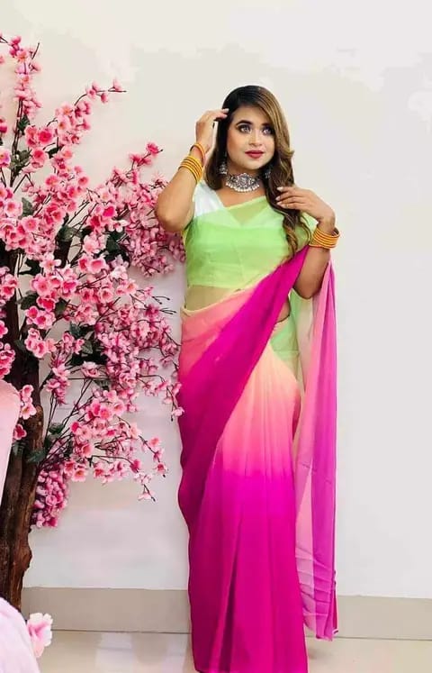 Picture of Georgette priented Febrice Saree for Women with blouse