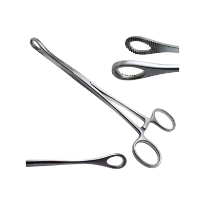 Picture of Surgical Instrument Sponge Holding Forceps Straight 8 Inch Medical Grade 410 Stainless Steel Matt Finish