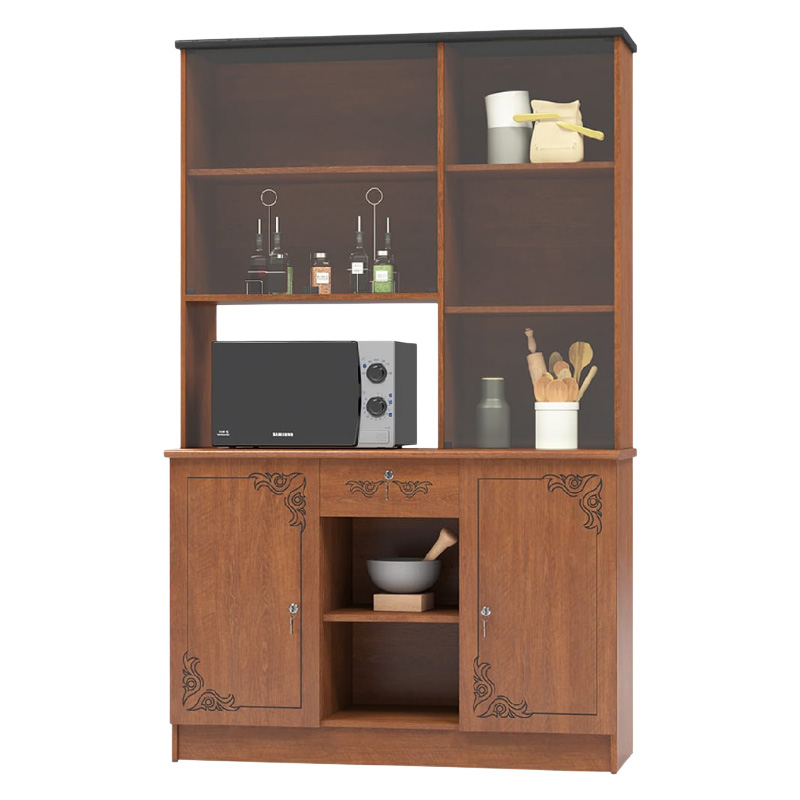 Picture of Crockery Display Unit with 3 door Display Cabinet Showcase,Dish Cabinet, Drainer Cabinet, 3 Door Design Cabinet 72/42