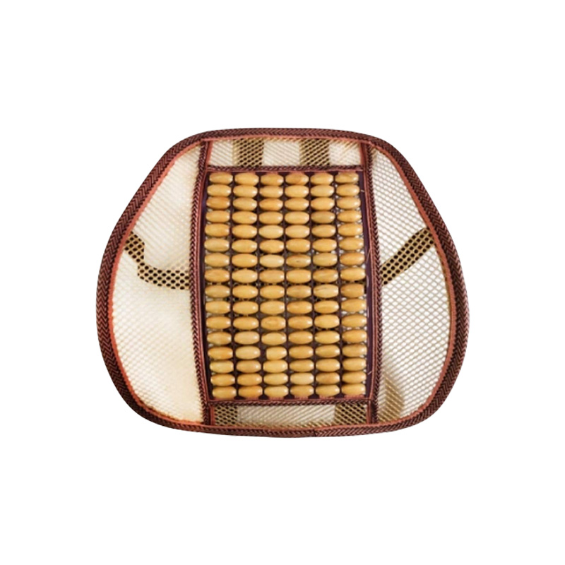 Picture of Mesh Ventilation Wooden Back Rest with Elastic and Belt Support For Car Seat, Office Chairs, home