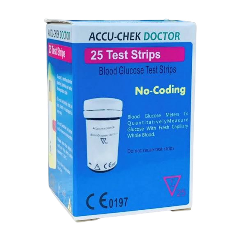 Picture of Accu Chek Doctor Test Strips 25pc for Accu chek Glucose Meter