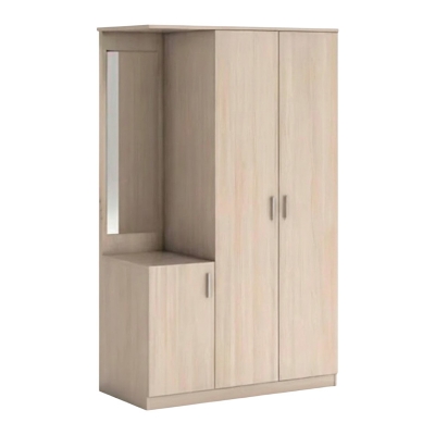Picture of Modern Design Dresser Almirah with Clothe Storage Shelf & Locker Drawer / Dreeing Mirror Almari /Melamine Board Cloth Storage Wardrobe
