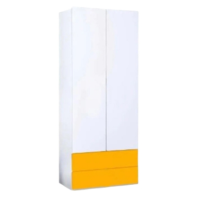 Picture of Quirky Finds - 2 Door Almirah with Multipurpose Storage Shelf | 2 Drawer Wardrobe with Shelves & Hanging Space for Clothes | 2