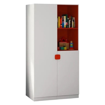 Picture of Unique Design 2 Door Almirah with Open Shelf & Inner Locker Drawer/ Bedroom Furniture Wardrobe/ Cloth Storage Cabinet/ display shelf