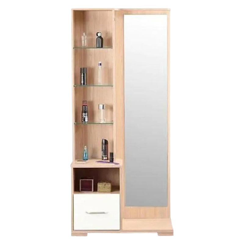 Picture of Nifty Niche - Bedroom Full Mirror Dressing Table with Shelf & Side Drawer - Best Quality Furniture - Furniture & Decor- Vibes