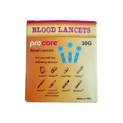 Picture of ProCare Blood Lancets Needle For Blood Glucose Meter-100 Pcs