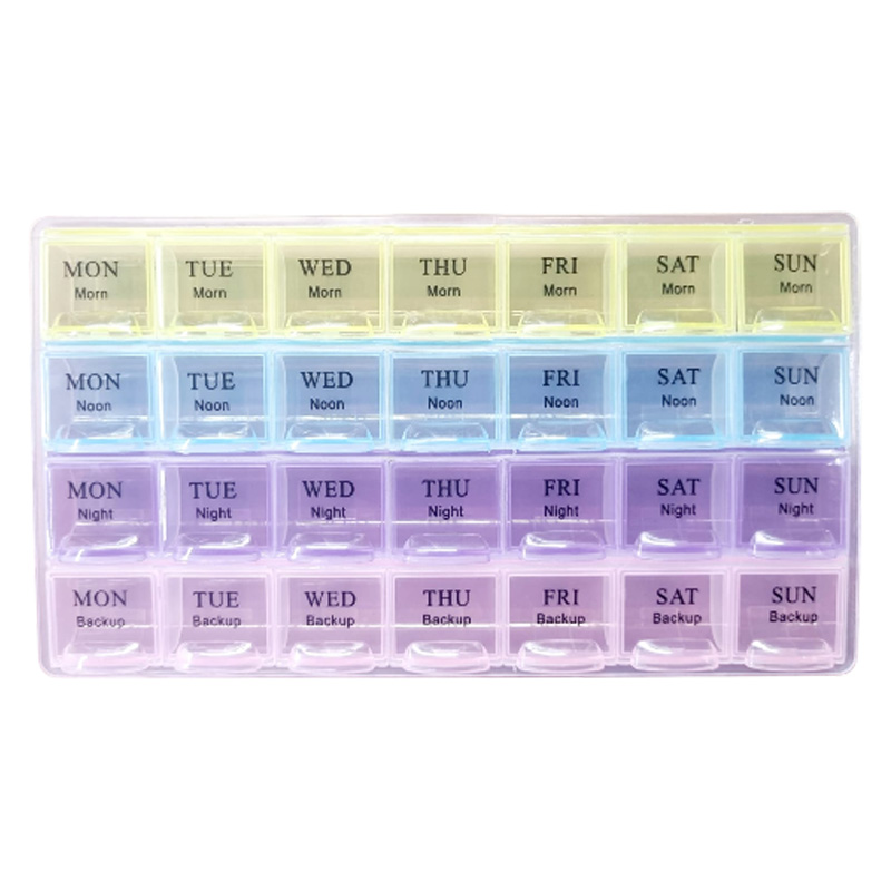 Picture of 7 Days Medicine Kit box organizer with 28 grids Week day medicine box from Morning-noon-night - Medicine Box