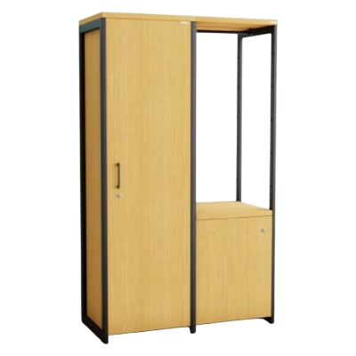 Picture of Newfangled - Single Door Wardrobe with Large Cabinet & Cloth Stand by Best Quality Furniture - Furniture & Decor - Modern and Trendy