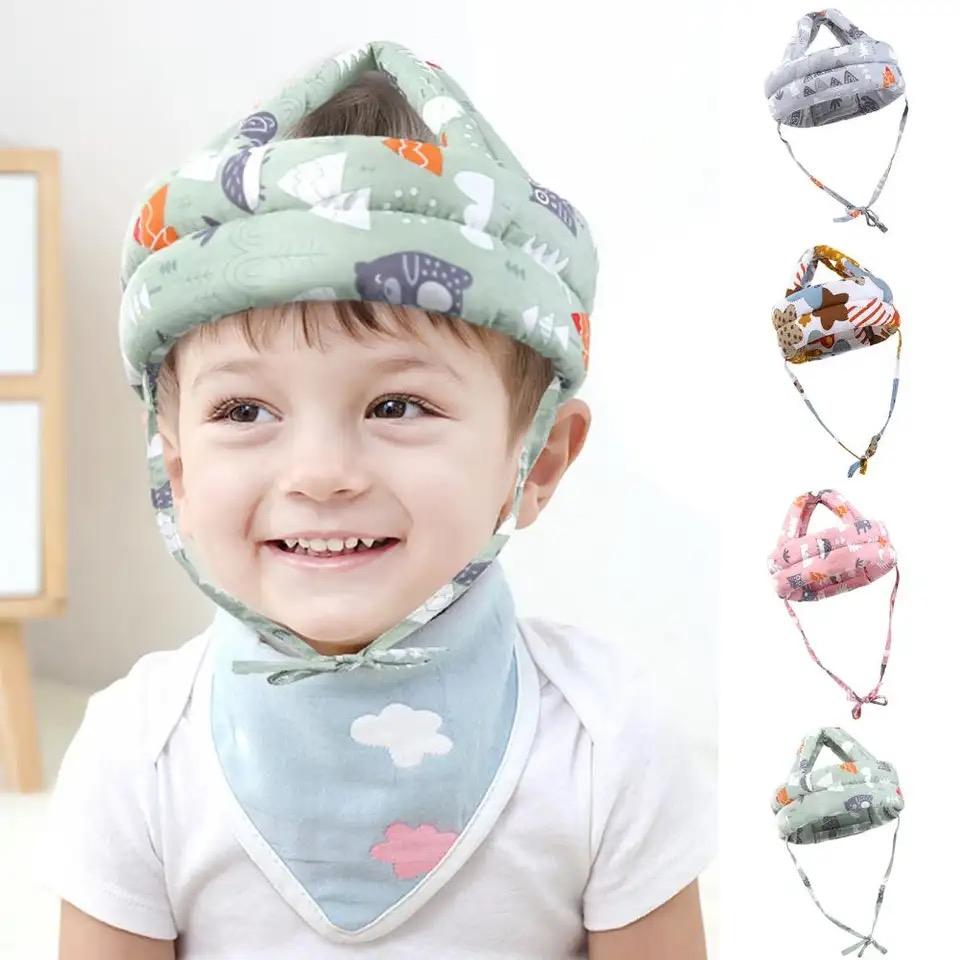 Picture of Cotton Baby Safety Products Baby Anti-fall Artifact Head Toddler Helmet Adjustable Safety Helmet for Walking Crawling