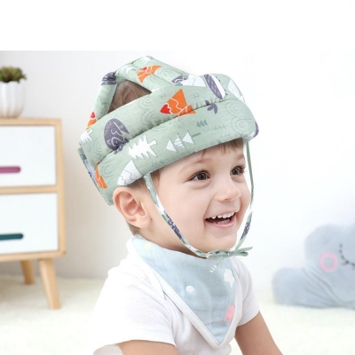 Picture of Cotton Baby Safety Products Baby Anti-fall Artifact Head Toddler Helmet Adjustable Safety Helmet for Walking Crawling