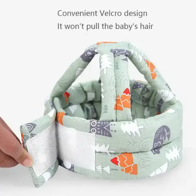 Picture of Cotton Baby Safety Products Baby Anti-fall Artifact Head Toddler Helmet Adjustable Safety Helmet for Walking Crawling