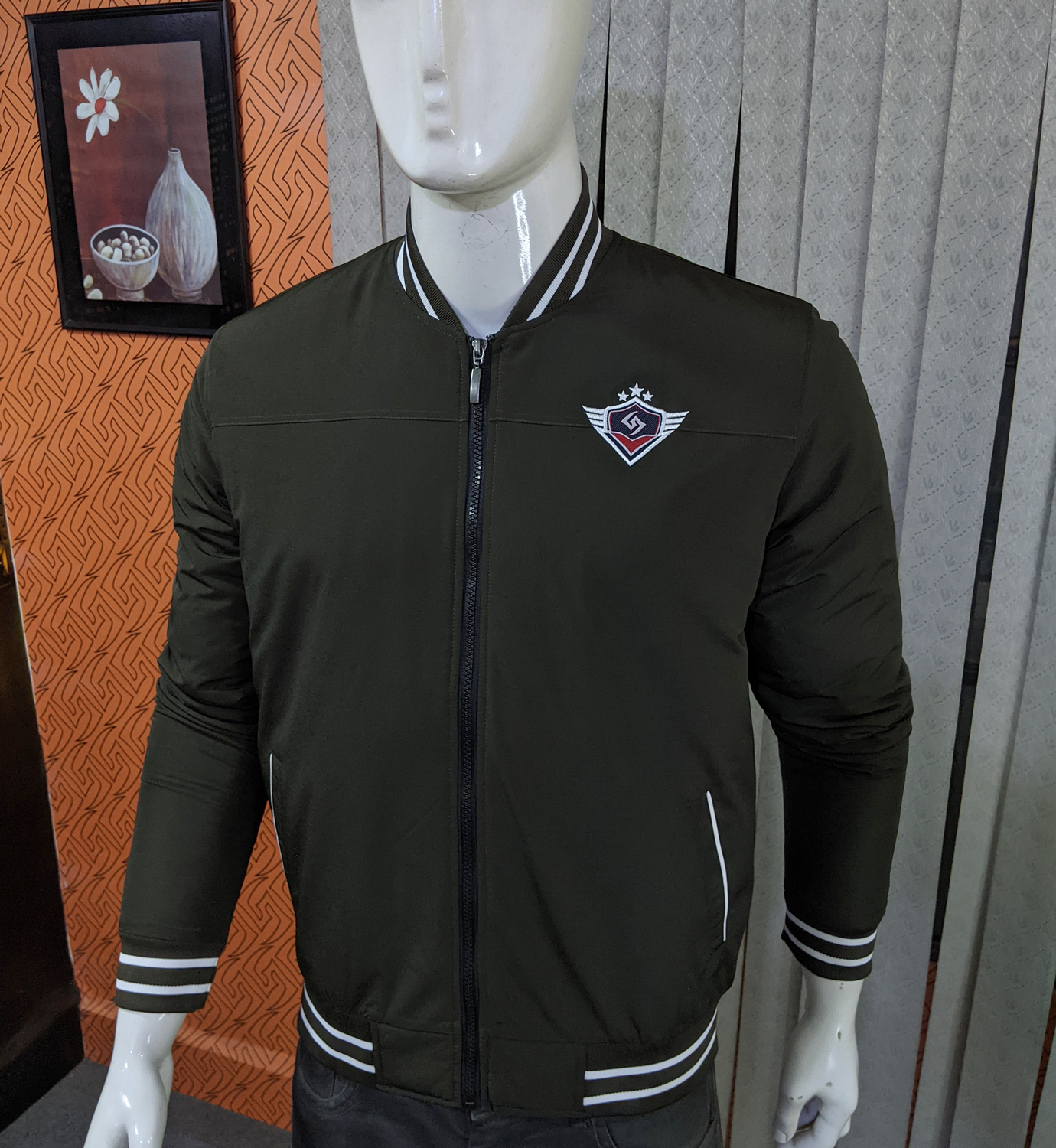 Picture of Shohure Olive color Double part air proof jacket