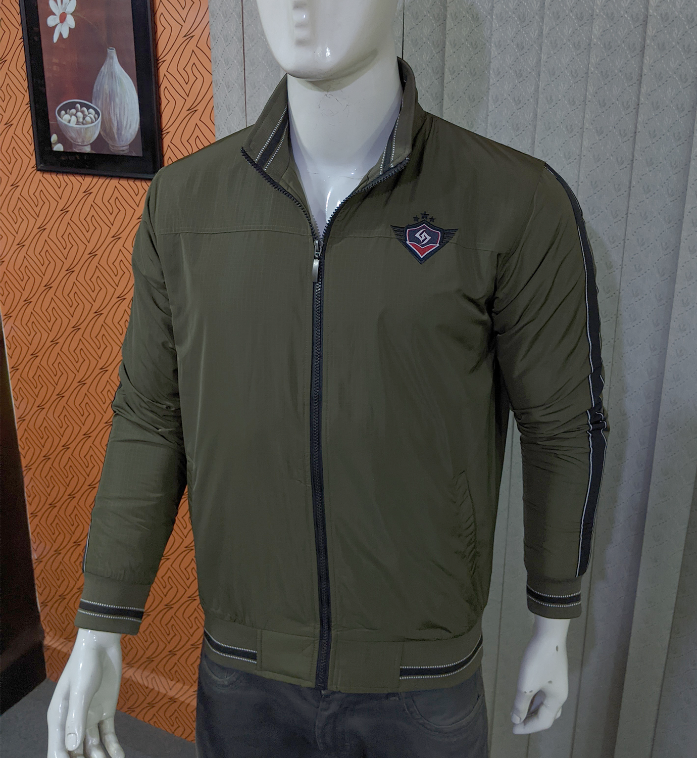 Picture of Shohure Olive color Double part air proof jacket
