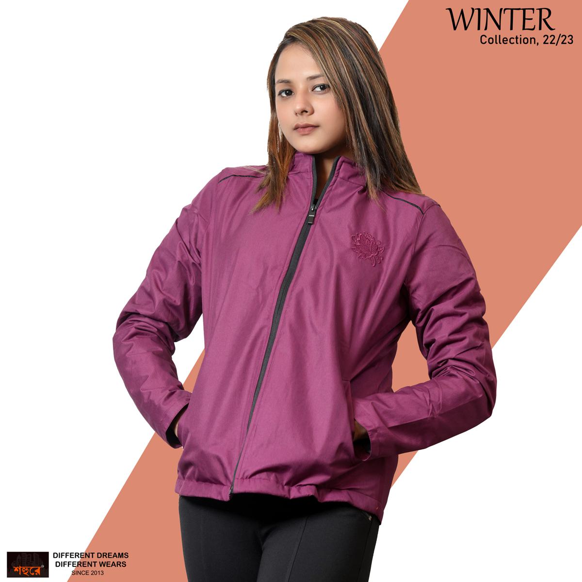 Picture of Shohure Purple color Double part air proof Ladies jacket