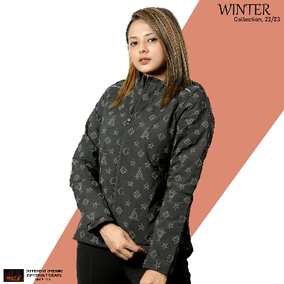 Picture of Shohure Black color Double part air proof Ladies jacket