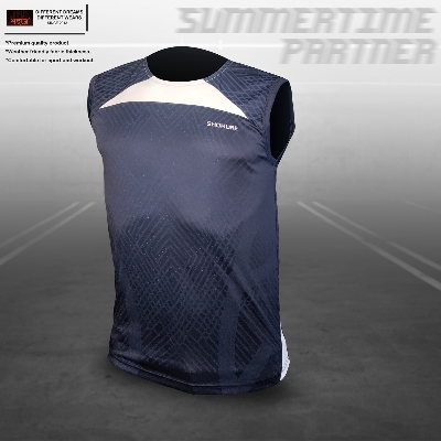 Picture of Shohure Navy blue color all over printed tank top