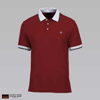Picture of Shohure Red Color Short Sleeve Polo Tshirt