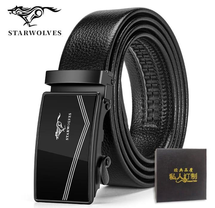 Picture of Black artificial leather auto gear belt FOR men