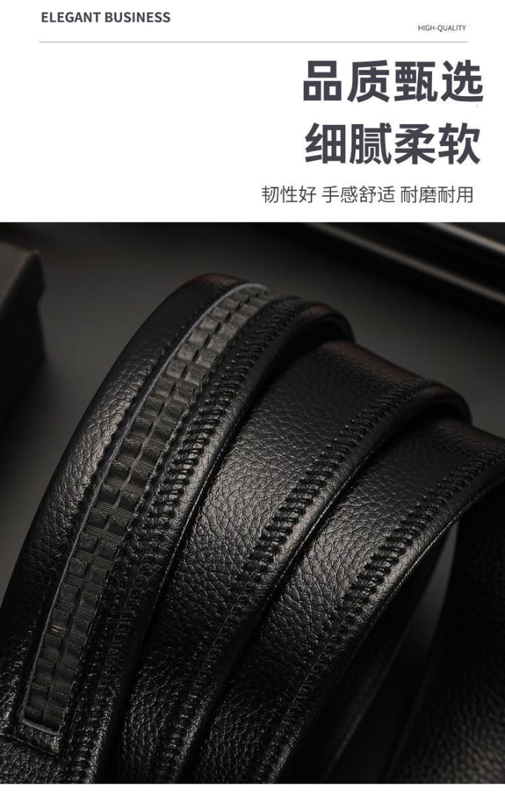 Picture of Black artificial leather auto gear belt FOR men