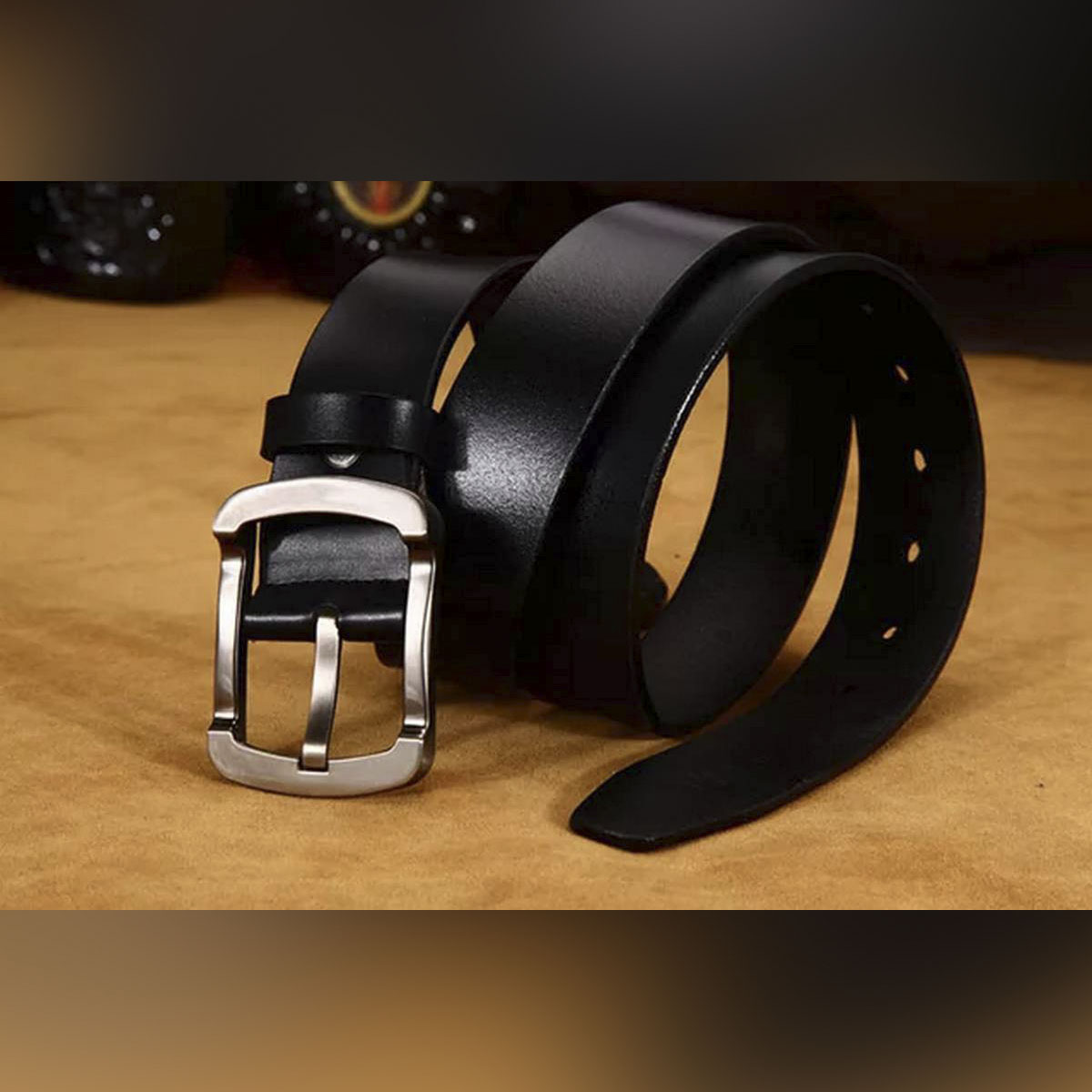 Picture of Premium Quality Artificial Leather new collection brown Belt For Men 2024's Black Belt Leather Male Strap Pin Buckle Casual Clothes Gift Solid Adult